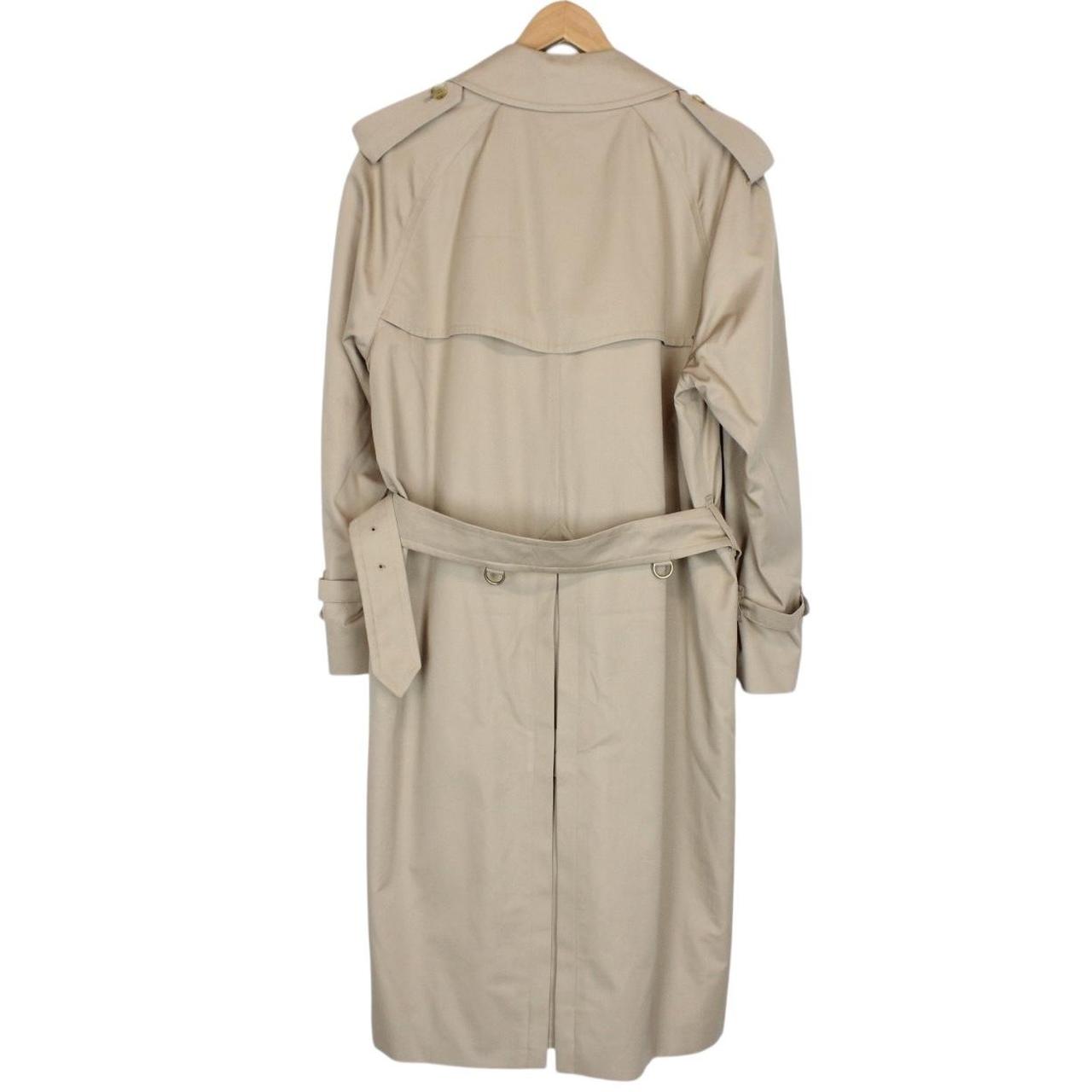 Vintage 90s Burberry Tan Brown Nova Check Double Breasted Belted Trench Coat