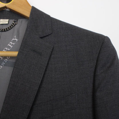 Burberry Dark Grey Virgin Wool Two Piece Tailored Suit