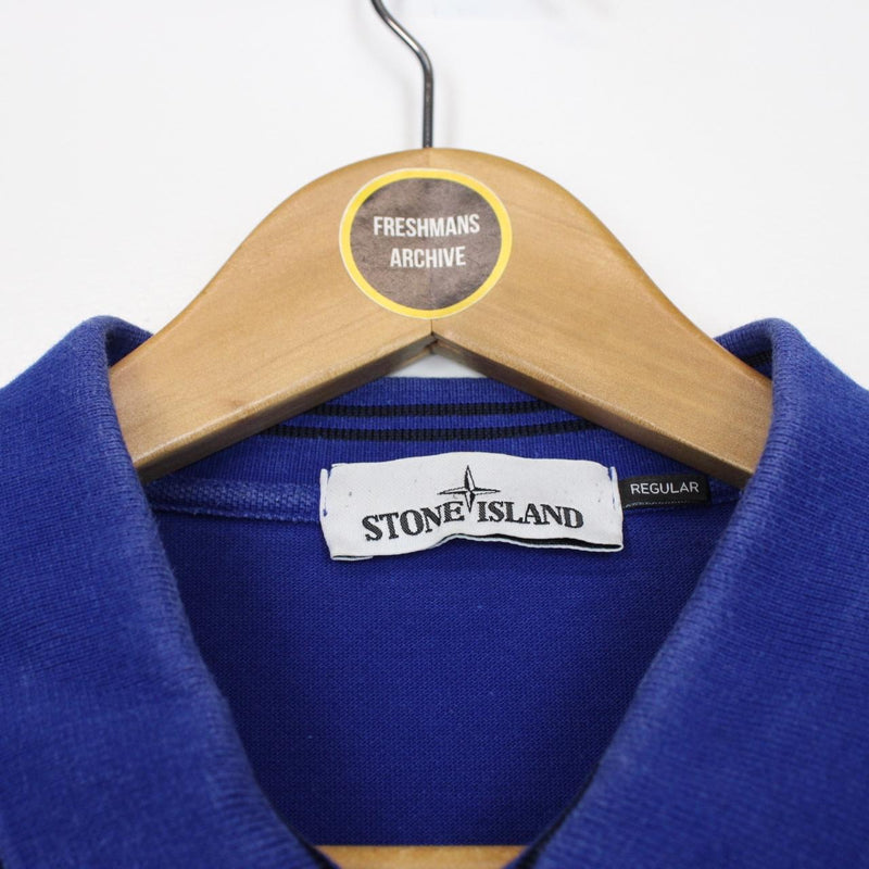 Stone Island Blue Short Sleeve Compass Polo Shirt