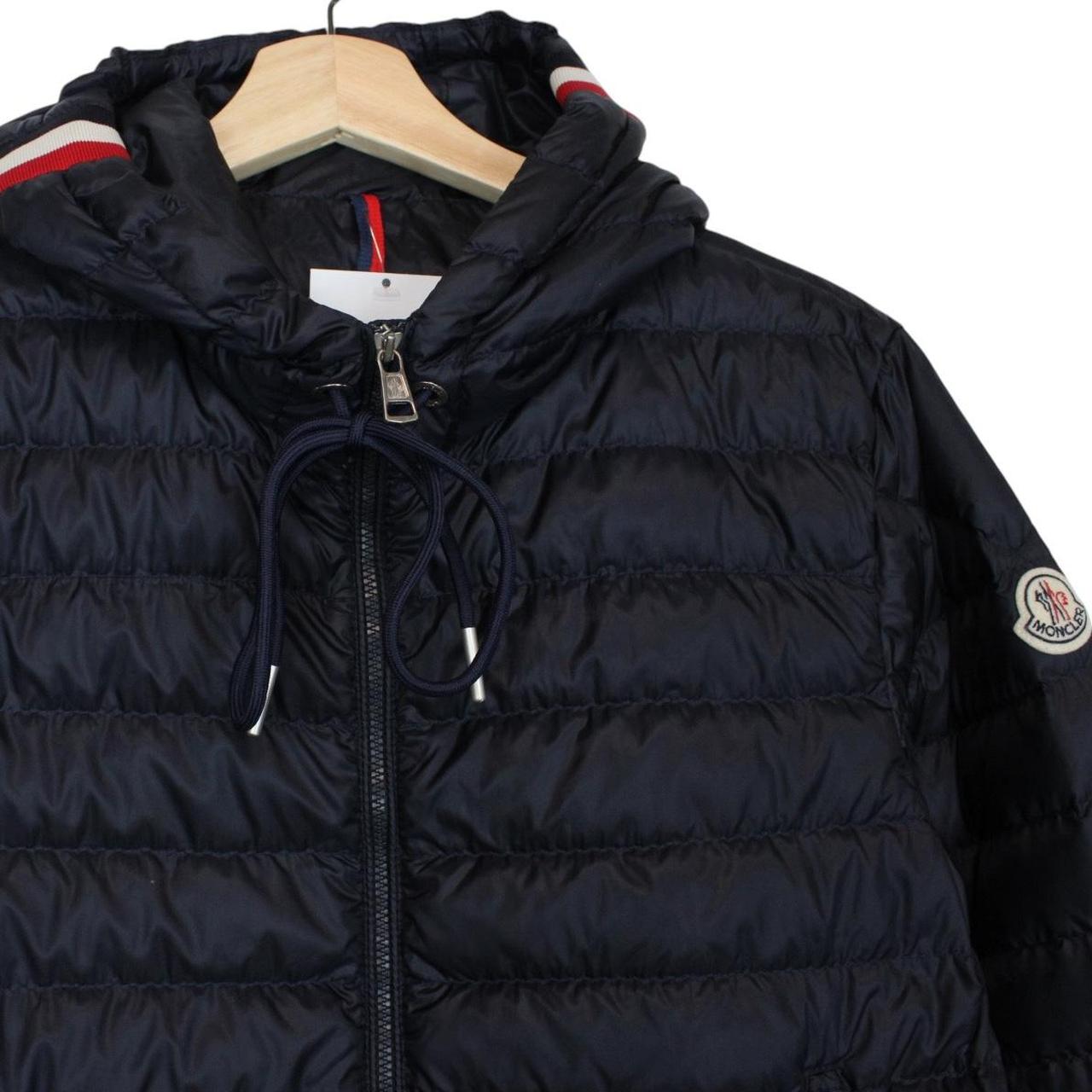 Moncler Giroux Navy Blue Longue Saison Hooded Down Jacket