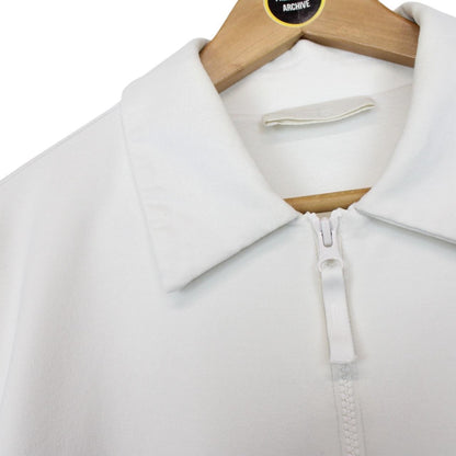 Stone Island Ghost SS 2022 Cream 1/4 Zip Stretch Cotton Sweatshirt Jumper
