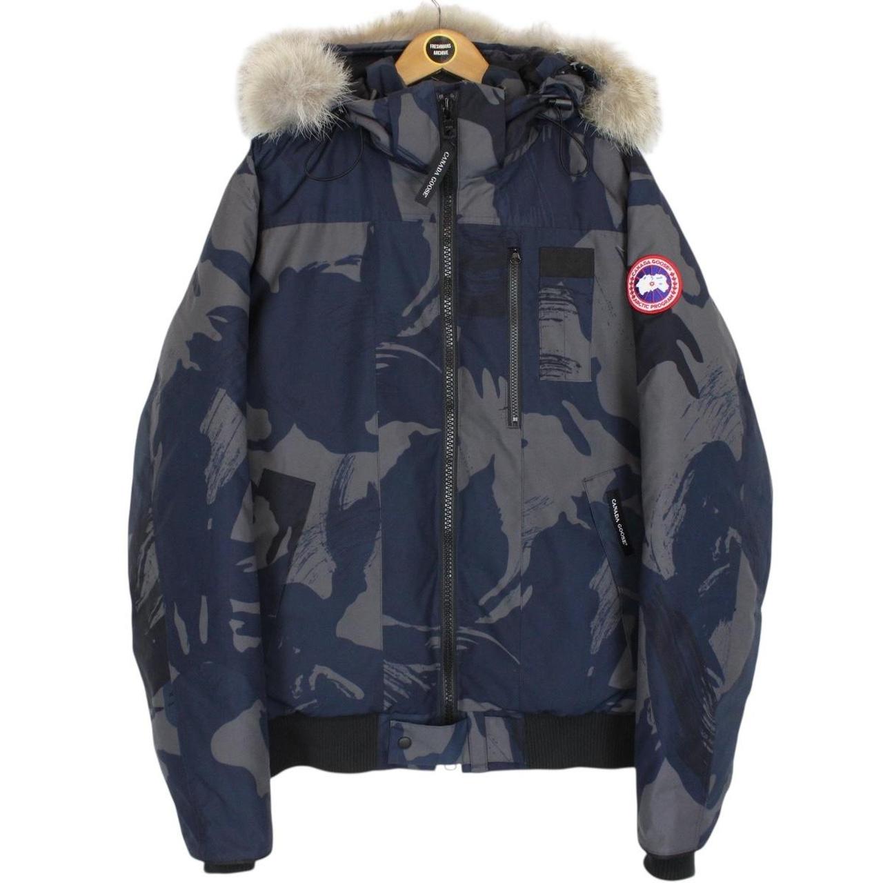 Canada Goose Blue Camo Borden Full Zip Down Jacket