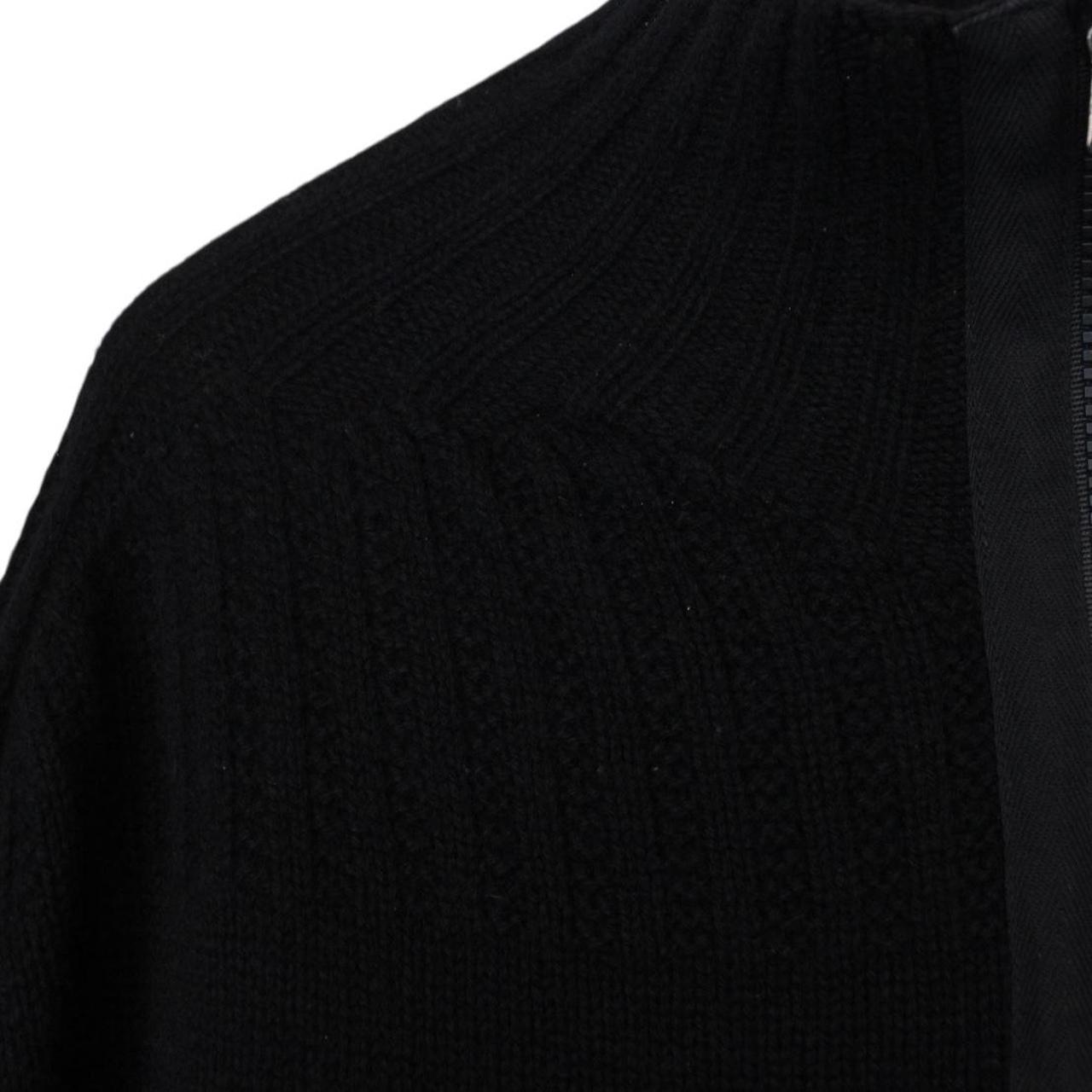 Vintage Stone Island AW 2003 Black Wool Knit 1/4 Zip Jumper