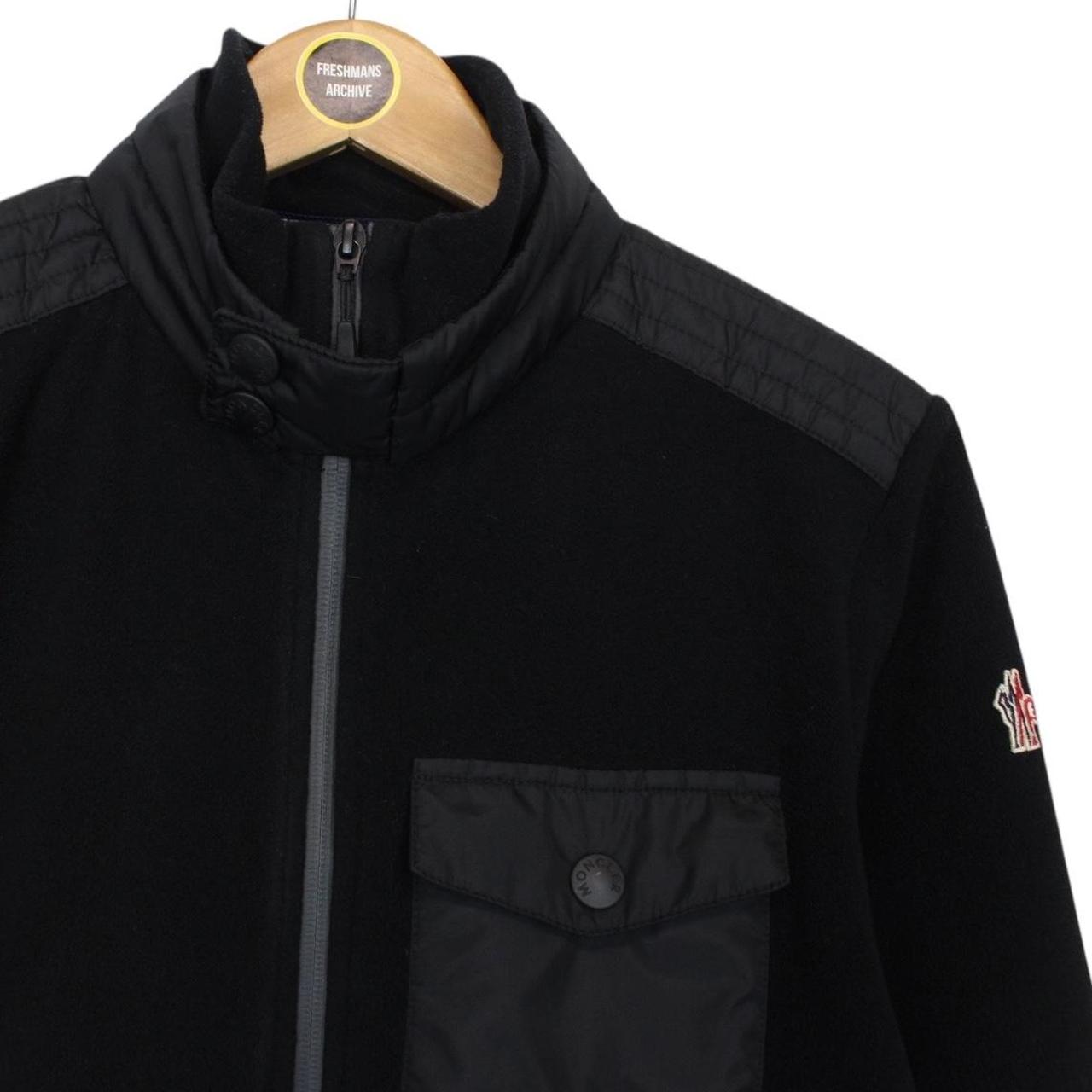 Moncler Grenoble Maglia Black Full Zip Technical Fleece Jacket