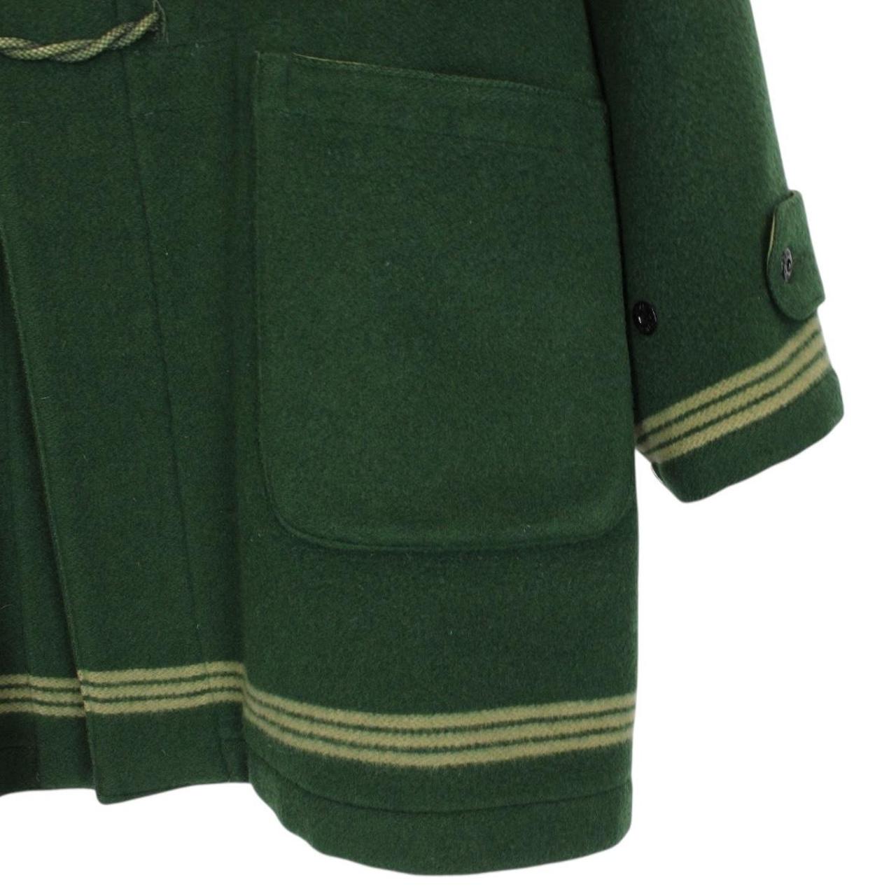 Vintage Stone Island AW 1986 Green Heavyweight Wool Montgomery Duffle Coat