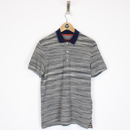 Missoni Multicoloured Striped Short Sleeve Cotton Polo Shirt