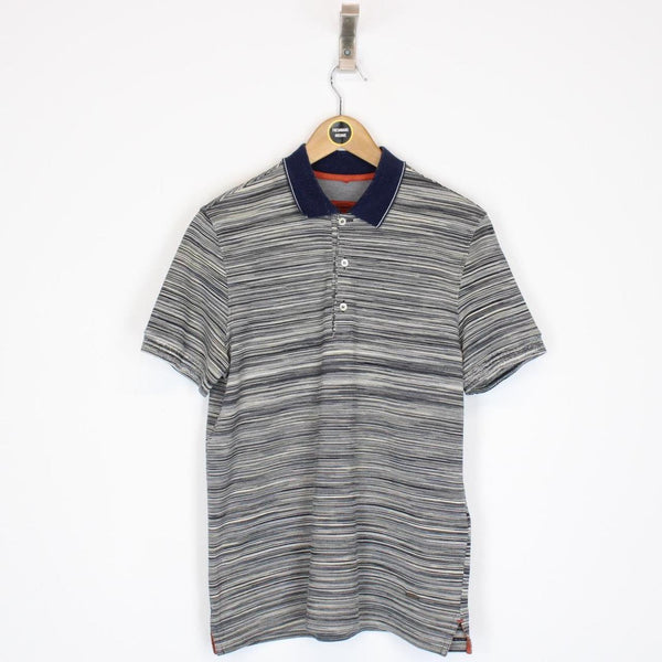 Missoni Multicoloured Striped Short Sleeve Cotton Polo Shirt