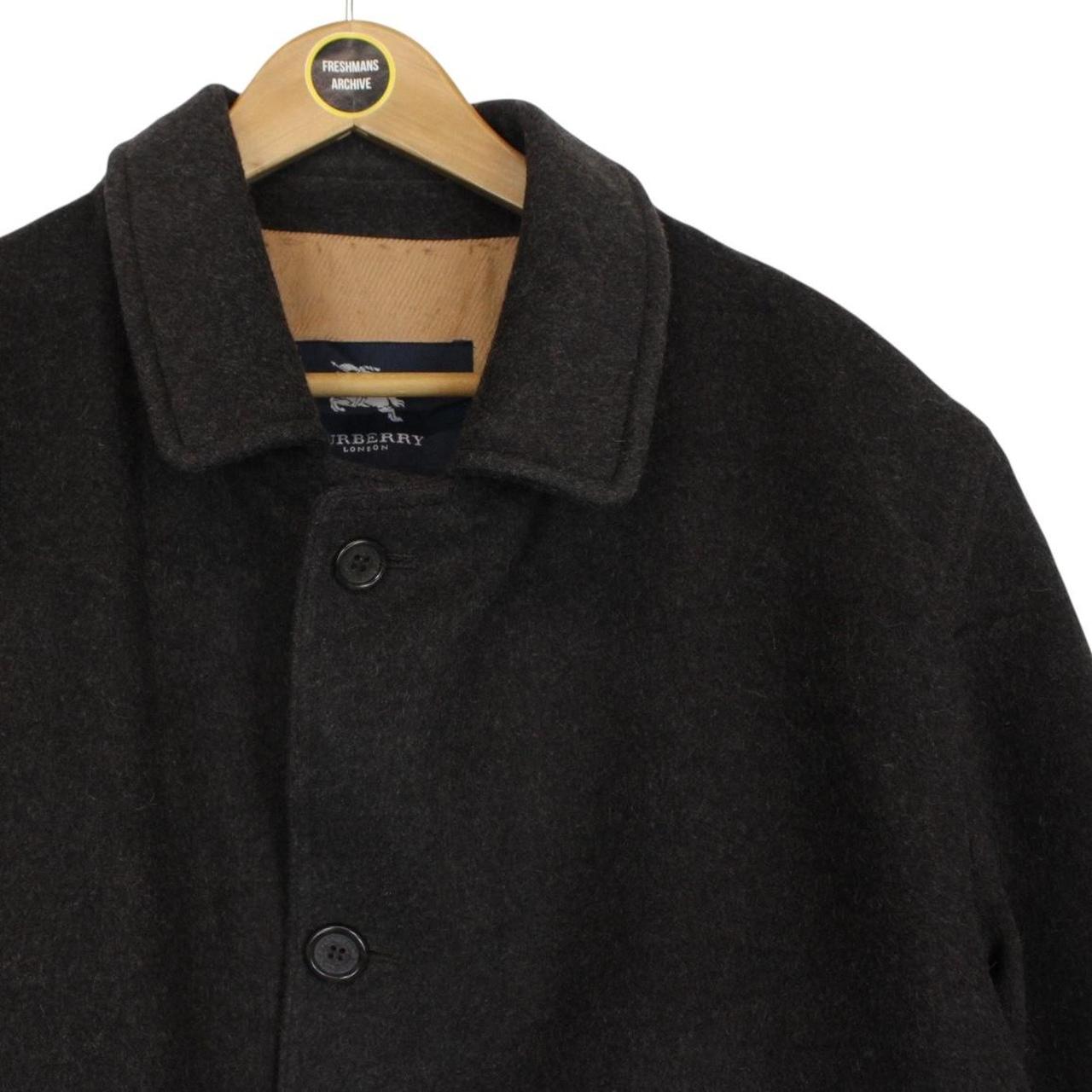 Vintage Burberry London Khaki Brown Wool Blend Jacket