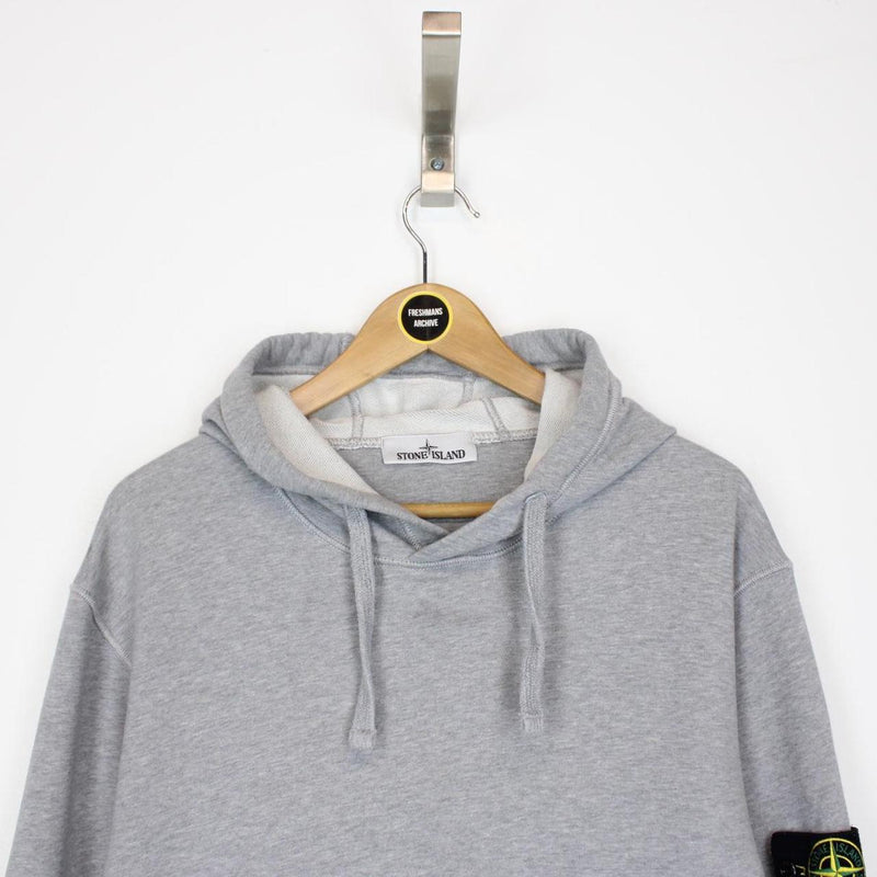 Stone Island SS 2022 Grey Cotton Hoodie Jumper