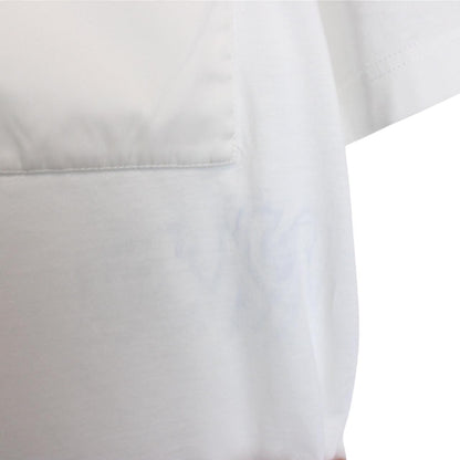 Prada White Short Sleeve Cotton Badge Re-Nylon Pocket T-Shirt