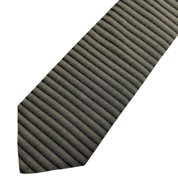 Vintage DKNY Beige Striped Silk Tie