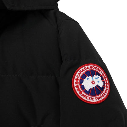 Canada Goose Black Wyndham Parka Down Jacket with Fur Trim