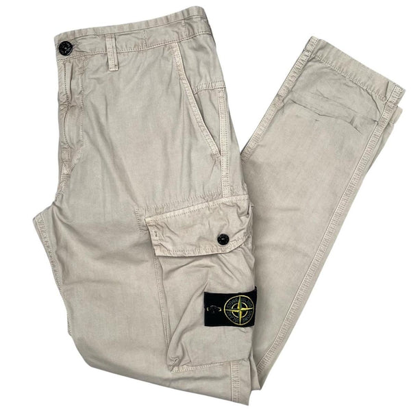 Stone Island SS 2019 Beige Slim Fit Cargo Trousers