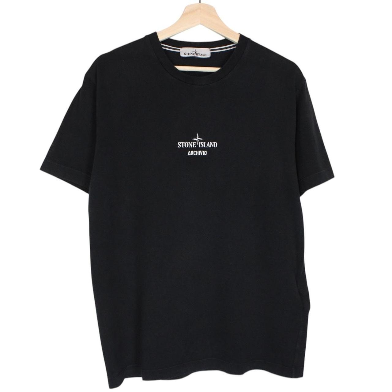 Stone Island Archivio AW 2022 Black Short Sleeve Cotton T-Shirt