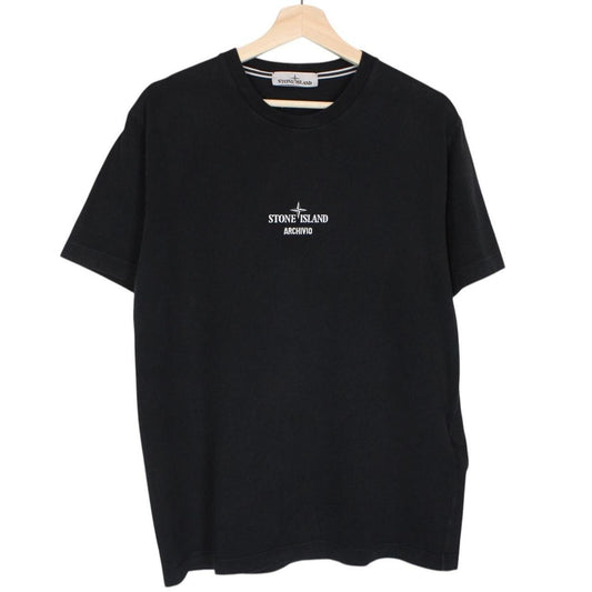 Stone Island Archivio AW 2022 Black Short Sleeve Cotton T-Shirt