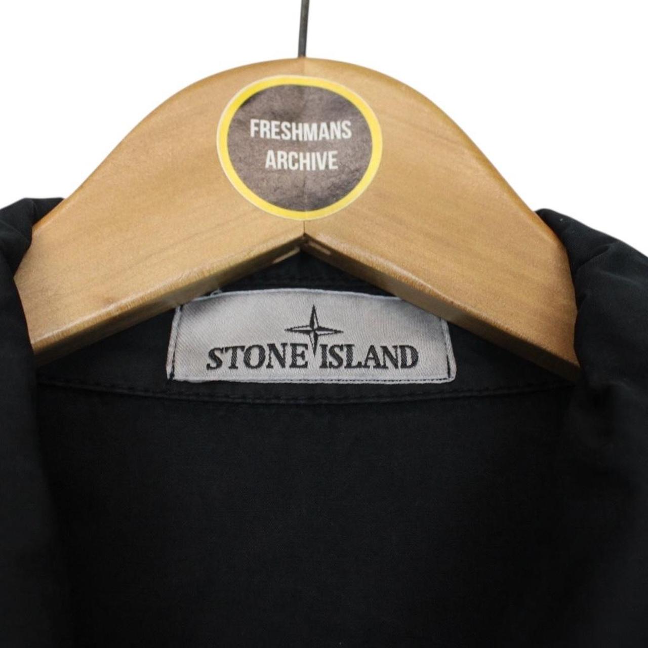 Stone Island SS 2022 Black Full Zip Cotton Overshirt Jacket