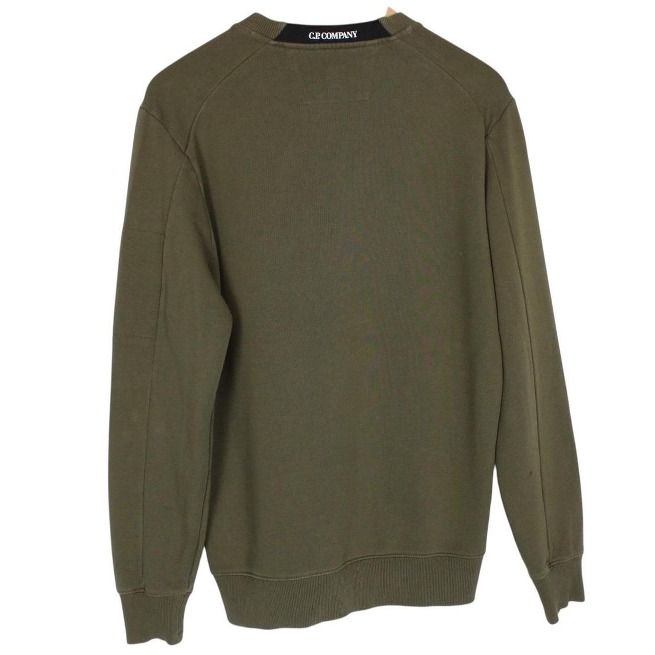 CP Company Khaki Green Goggle Lens Cotton Sweatshirt Jumper