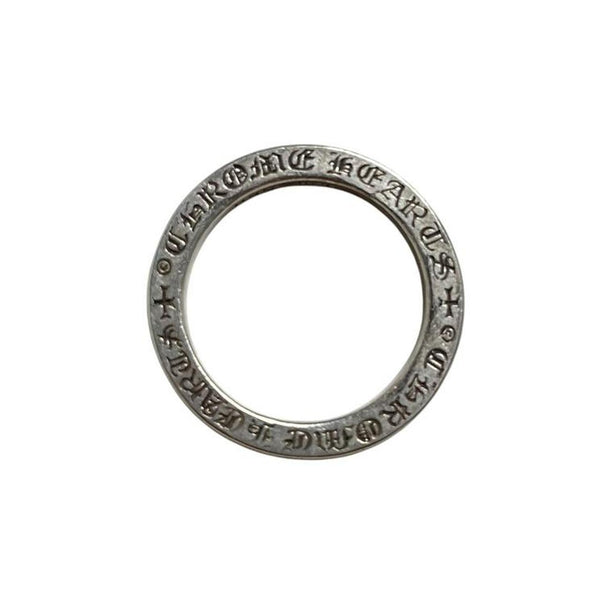 Chrome Hearts silver 3mm Forever Spacer Ring with vintage design and minor scratches.