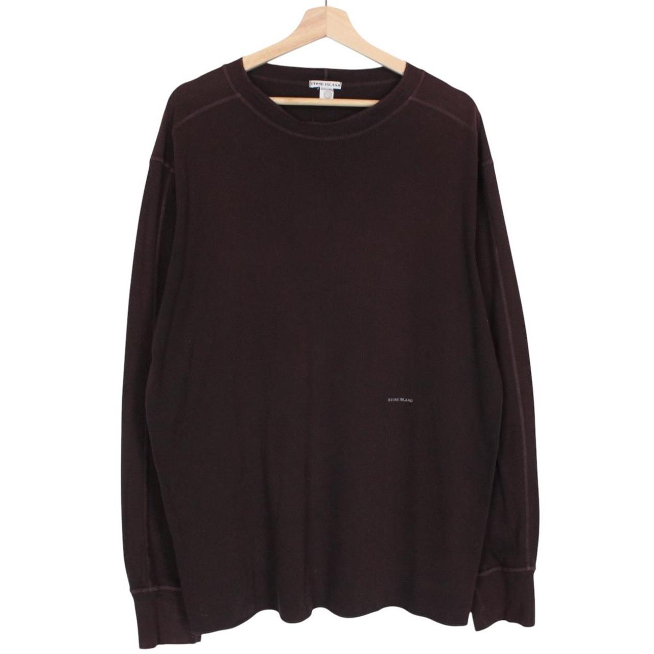 Vintage Stone Island AW 2002 Brown Lightweight Cotton Sweatshirt