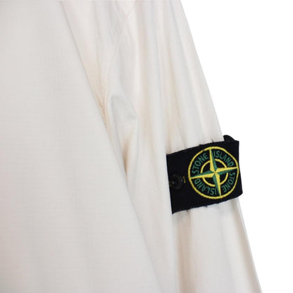 Stone Island SS 2019 Cream Full Zip Ripstop Cotton Overshirt Jacket