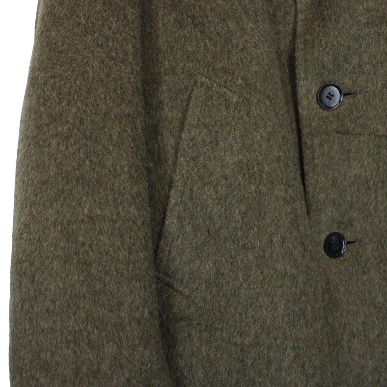 Vintage 90s Christian Dior Green Virgin Wool Overcoat