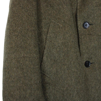 Vintage 90s Christian Dior Green Virgin Wool Overcoat