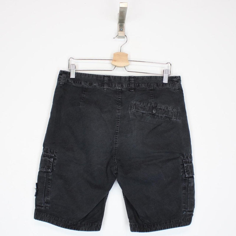 Stone Island SS 2022 Black Bermuda Cotton Cargo Shorts