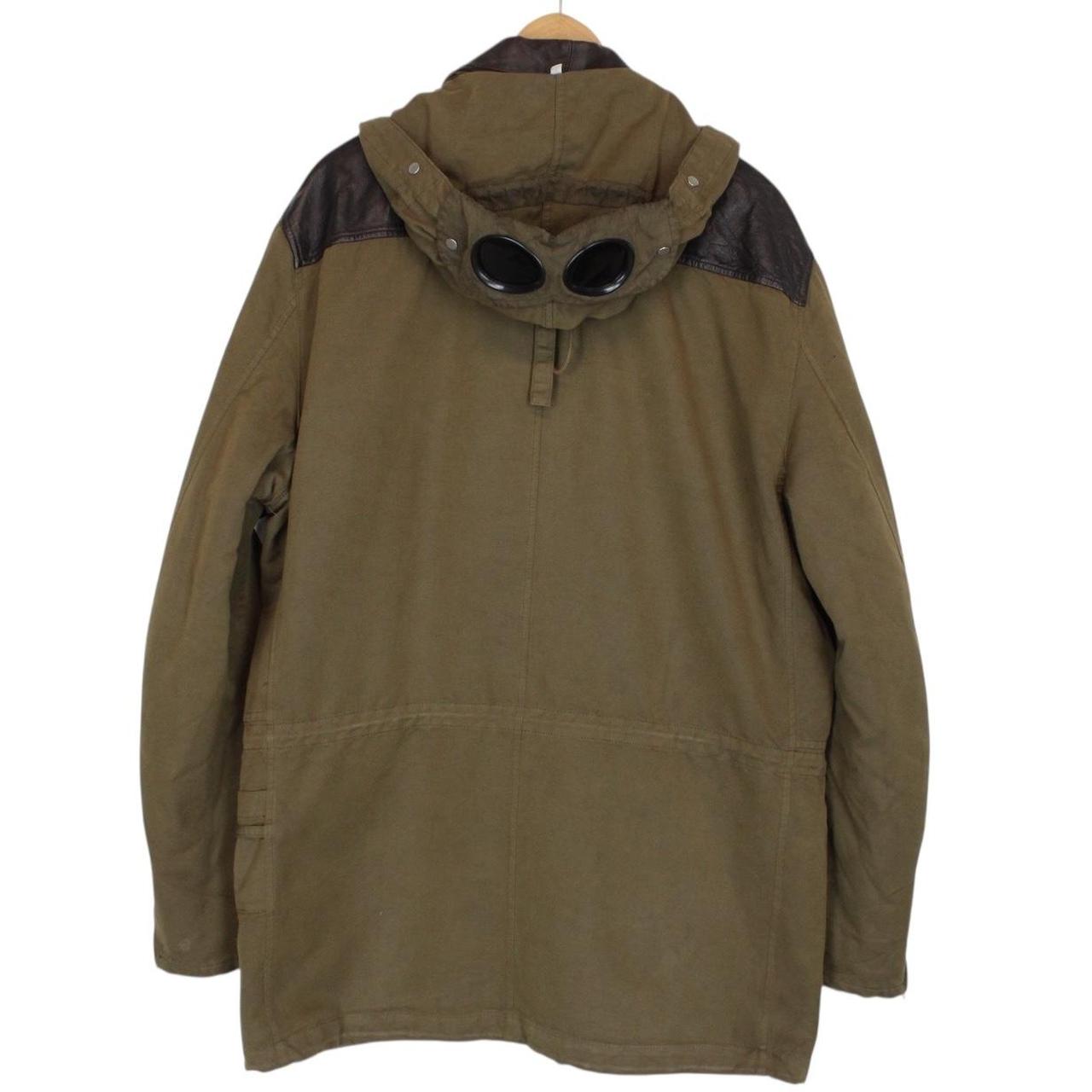 Vintage CP Company AW 2005 Khaki Brown Full Zip Mille Miglia Half Leather Goggle