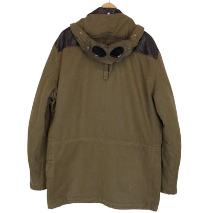 Vintage CP Company AW 2005 Khaki Brown Full Zip Mille Miglia Half Leather Goggle