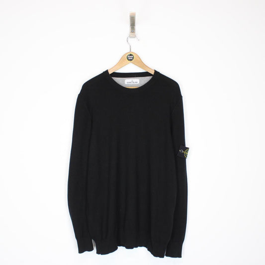 Stone Island SS 2018 Black Cotton Knit Sweatshirt Jumper