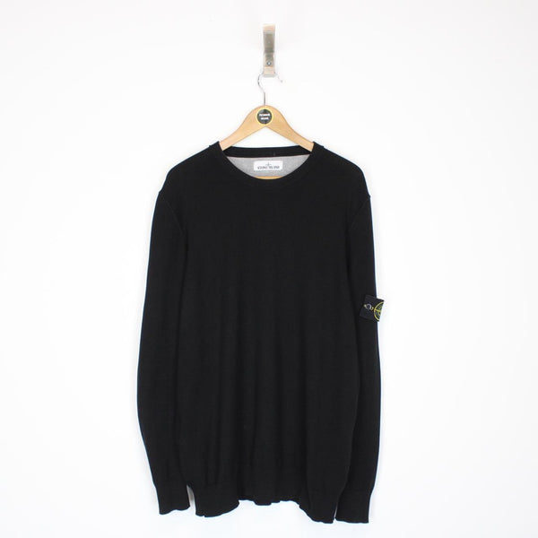 Stone Island SS 2018 Black Cotton Knit Sweatshirt Jumper