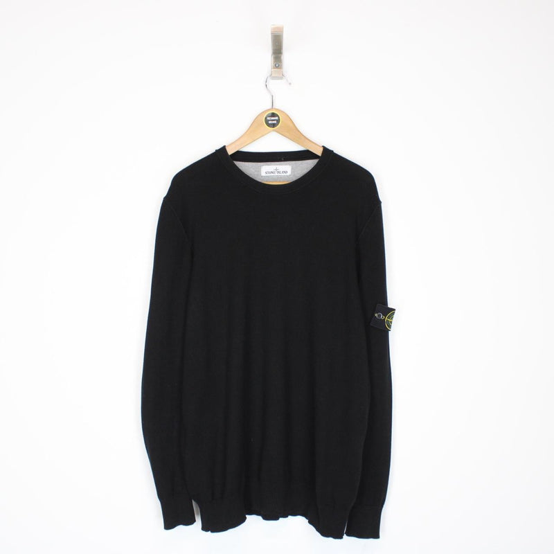 Stone Island SS 2018 Black Cotton Knit Sweatshirt Jumper