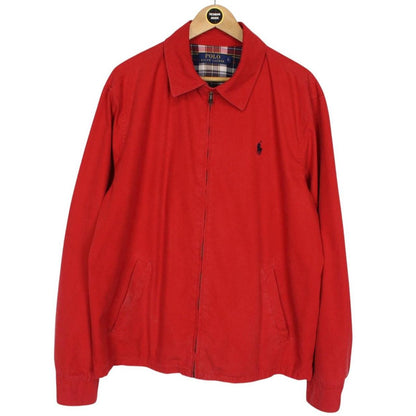 Polo Ralph Lauren Red Cotton Full Zip Harrington Jacket
