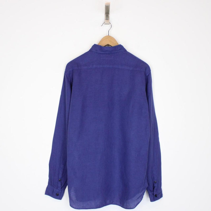 Stone Island SS 2013 Blue Long Sleeve Linen Shirt