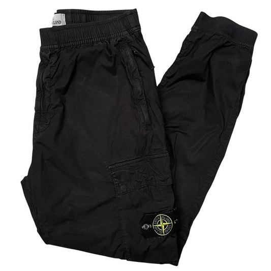 Stone Island AW 2021 Black RE-T Fit Cargo Trousers