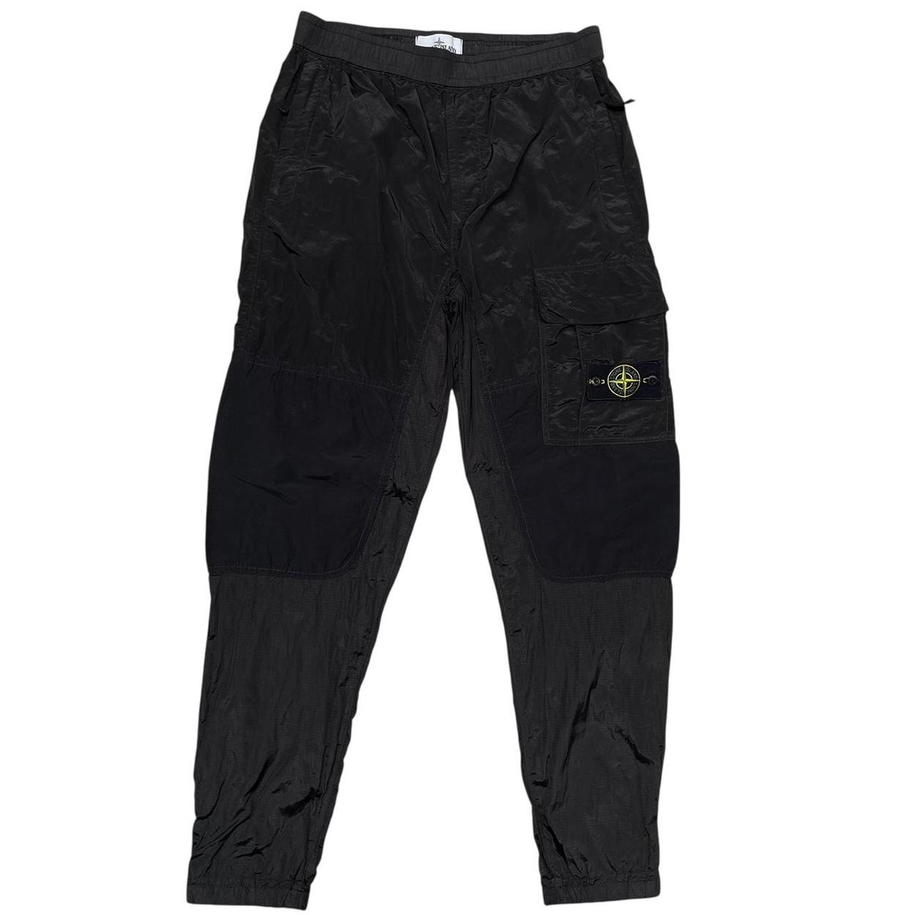 Stone Island SS 2019 Black RE-T Fit Nylon Cargo Trousers