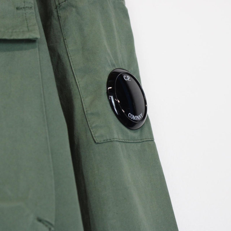 CP Company Green Button Up Cotton Lens Overshirt