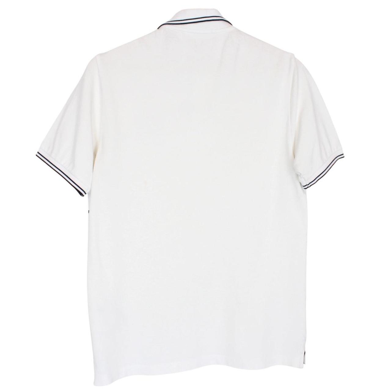 Stone Island White Short Sleeve Compass Cotton Polo Shirt