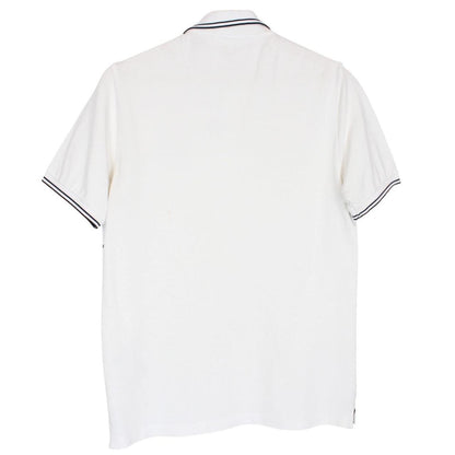 Stone Island White Short Sleeve Compass Cotton Polo Shirt