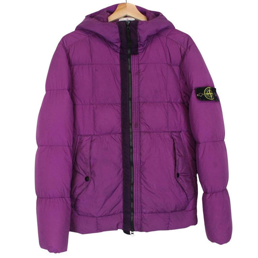 Stone Island AW 2018 Purple Garment Dyed Crinkle Reps NY Down Puffer Jacket