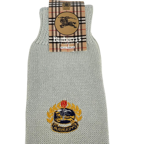 Vintage 90s Burberry Prorsum Deadstock Green Cotton Socks