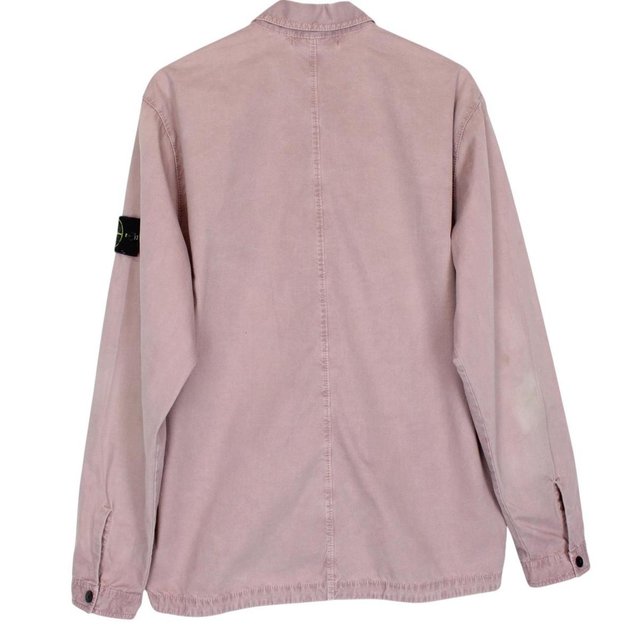 Stone Island AW 2018 Pink Full Zip Cotton Overshirt Jacket