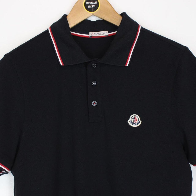 Moncler Maglia Manica Corta Black Short Sleeve Polo Shirt