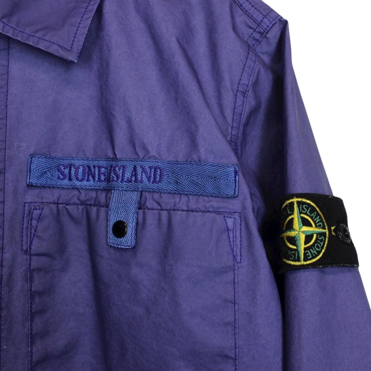 Stone Island SS 2022 Blue Aggressive Gommato Logo Jacket
