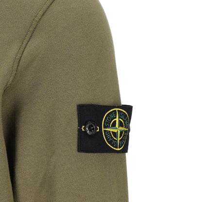Stone Island SS26 Green Organic Cotton Full Zip Hoodie Jumper