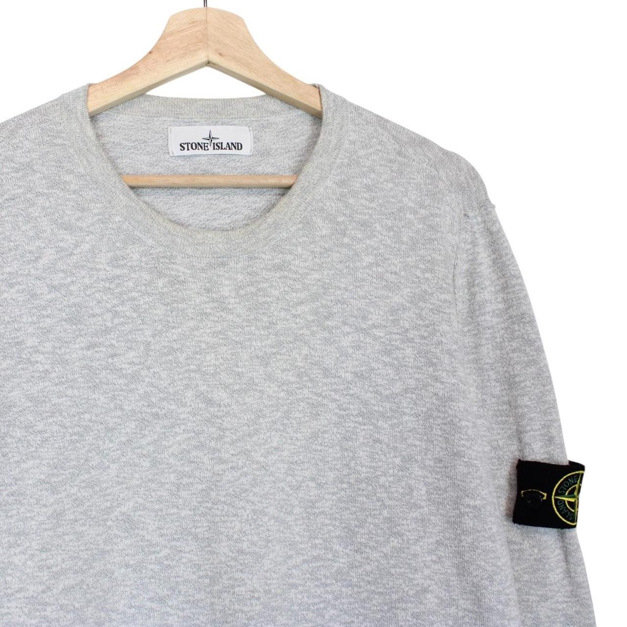 Stone Island SS 2019 Grey Cotton Blend Knit Jumper