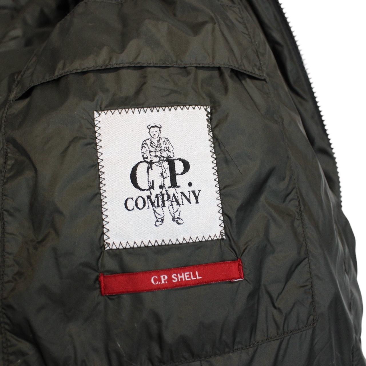 CP Company Khaki Green Full Zip Hybrid Down Soft Shell Lens Jacket