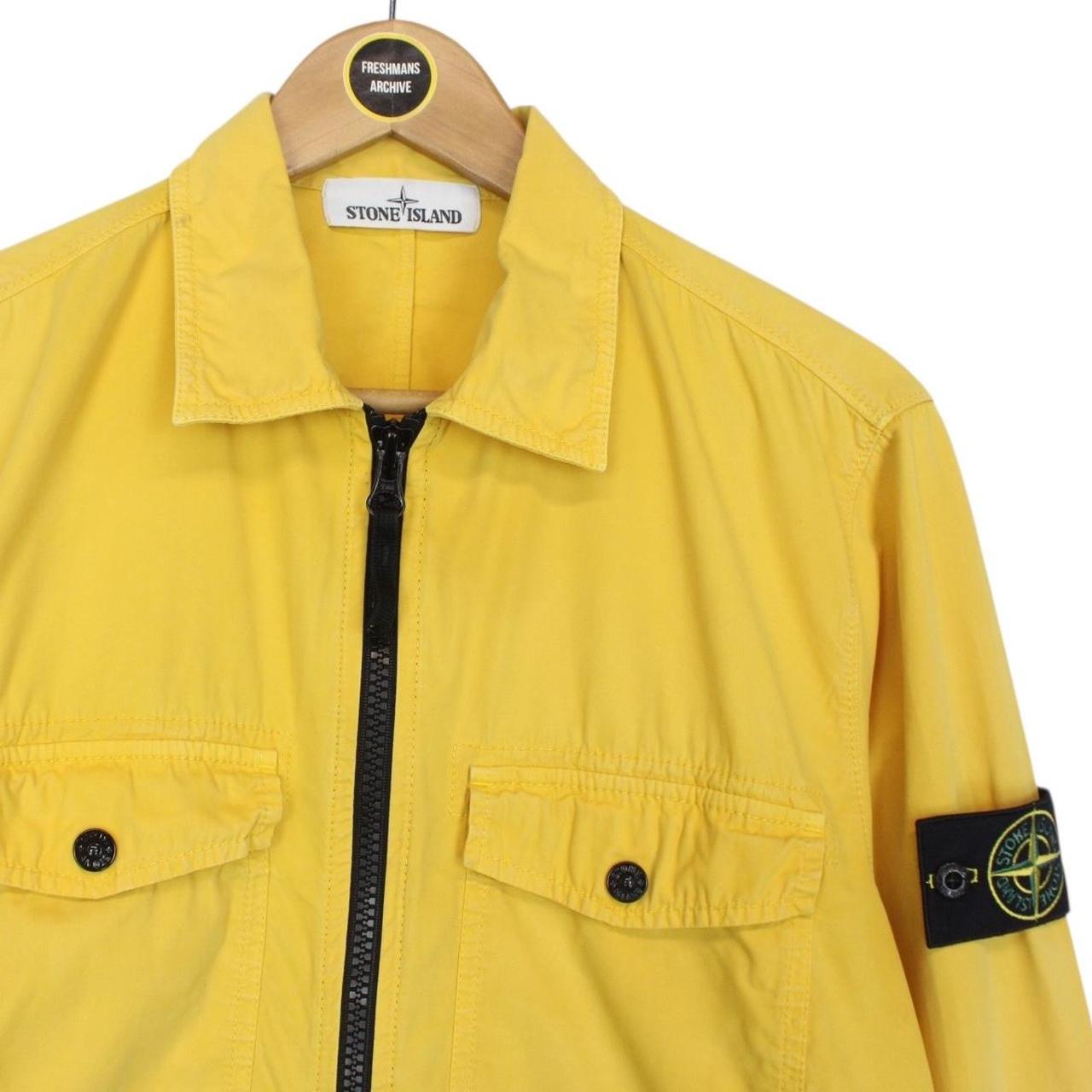 Stone Island SS 2024 Yellow Full Zip Cotton Overshirt Jacket
