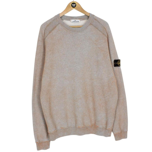 Stone Island AW 2020 Orange Dust Treatment Crew Neck Sweatshirt Jumper