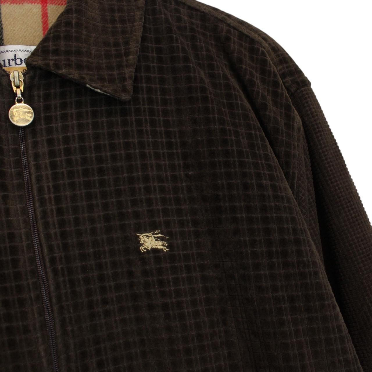 Vintage 90s Burberry Brown Wool Nova Check Lined Jacket